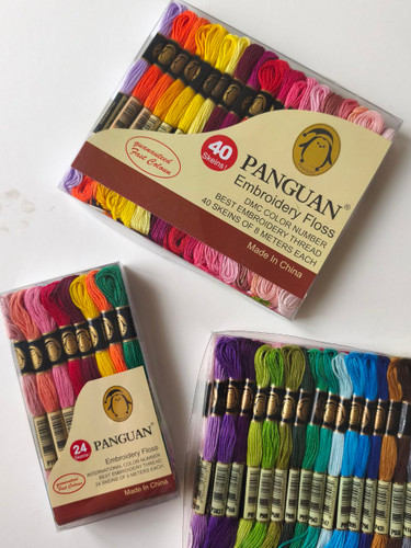 نخ گلدوزی 40 رنگی پنگوئن